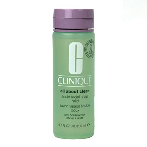 Clinique All About Clean Течен сапун за лице мек 6,7 унции за суха към комбинирана кожа без опаковка