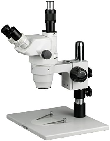 Професионален тринокулярный стереоскопичен увеличение на микроскопа AmScope ZM-1TX, окуляры EW10x, увеличаване на 6,7 X-45Ч, обектив с увеличение
