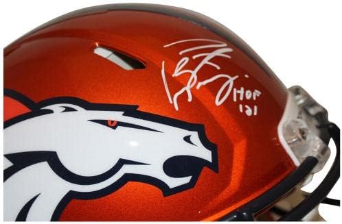 Пейтън Манинг е Подписал Каска Flash Speed Authentic Broncos HOF 21 FAN 36145 - Каски NFL С Автограф