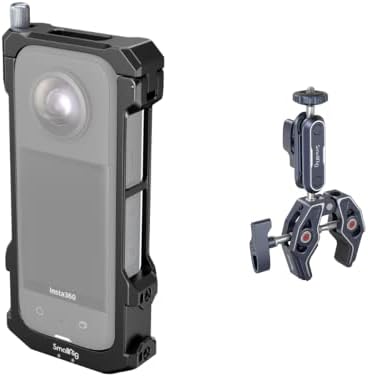 Комплект за закрепване SmallRig Кейдж за Insta360 X3 с прикрепен за камерата и супер клип