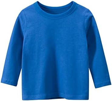 Дете Деца, Момичета, Момчета С Дълъг Ръкав Базова Тениска Ежедневни Тениски, Потници Плътен Цвят С Дълъг Ръкав