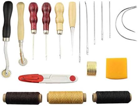 GUANGMING - Набор от Инструменти за Шиене на кожа, Набор от инструменти за Шиене на кожа, Основен инструмент за Шиене на кожа, Ръчен