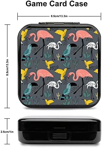 Птици Фламинго Кактус Калъф за игра на карти, за да преминете с Индивидуален Дизайн Switch Lite Преносим Кутия За Съхранение