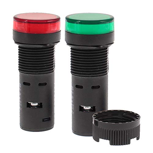 Спестяване на енергия на промишлени led индикаторные лампи Shopcorp 20 ma 16mm – 5 зелени, 5 червени крушки за промишлено
