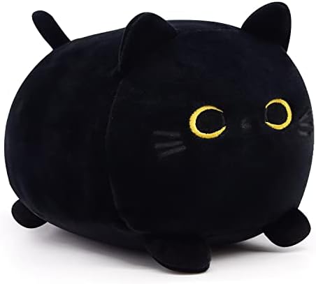 Плюшен Черна Котка MUFEIRUO, Плюшени Играчки за домашни животни, Кавайная Възглавница за Черни Котки, Плюшени Играчки за котки,