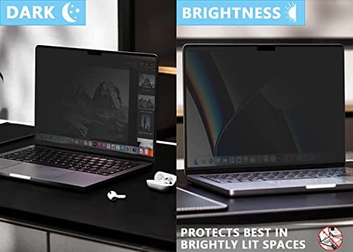 Защитно фолио за екрана Dabernur Privacy Съвместима с MacBook Pro 14 инча (2021), MacBook Pro 14,2 M1 2021 (A2442) Лесна инсталация / Без мехурчета/