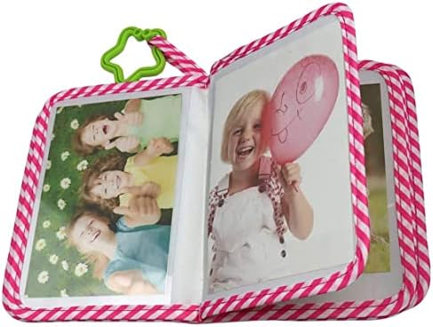 Детски фотоалбум Eioflia, Фото албум от мека тъкан, подарък за първия си Албум за бебета, снимки с размер 4 X 6 инча, побира 17