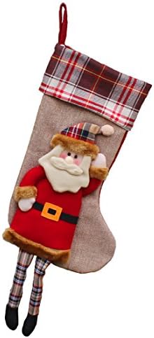 HYSUNG Набор от 3шт Коледни Чорапи Коледен подаръчен пакет Дядо Коледа