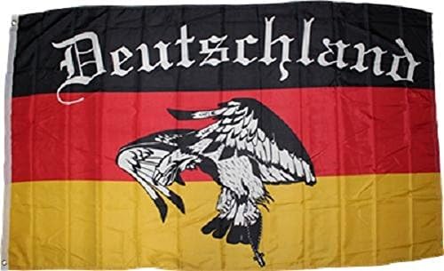 Флаг на Германия Deutschland Deutsch Eagle размер 3x5 фута, Вязаный от груб Текса Банер с размери 3x5 фута