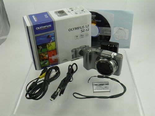 Olympus SZ-12 14-мегапикселова цифрова камера с 24-кратно увеличение, широкоъгълен (сребрист) (стар модел)