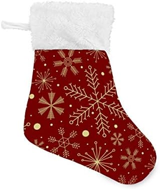 Коледни Чорапи ALAZA С Снежинками, Класически Персонализирани Малки Декорации за Отглеждане за Семейни празници, Определени Декор за