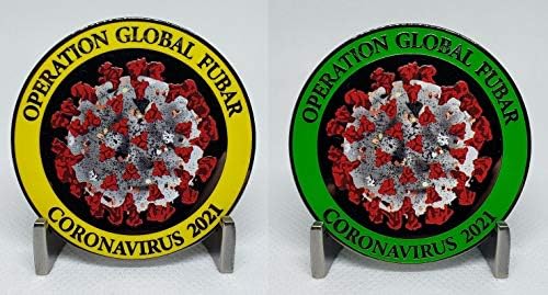 Монета за Повикване на полицията 2021 г. - Двойка, определени от (2) монети извикване на глобална операция FUBAR Covid Challenge