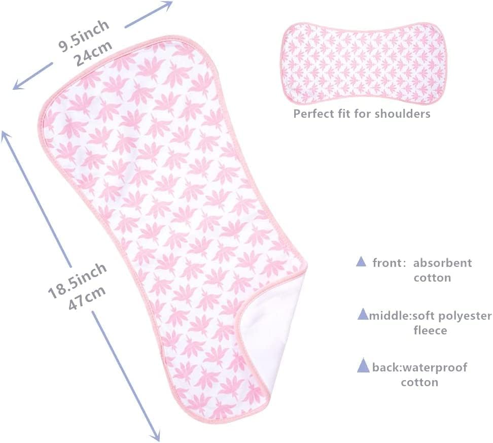 sleepyturtle 5 Опаковки Непромокаеми бебешки Кърпички От оригване Много Поглъщащ и меки