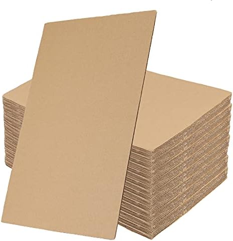 SHEUTSAN 100 Опаковки Листа от ПДЧ с размери 8,5 x 11 см, ПДЧ със средна плътност с 50 точки, Кафяви Подложки от Гофриран картон, Подходящи