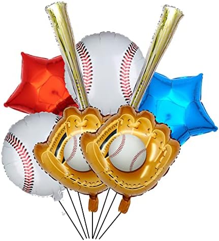 8 бр. бейзболни топки от фолио, аксесоари за парти в чест на рождения ден на момчето, украса, ръкавица, малко, през цялата бейзбол,