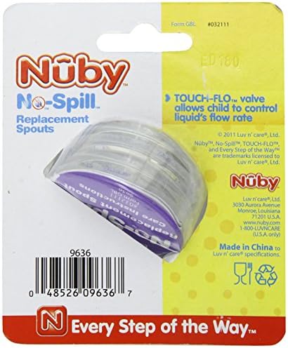 Сменяеми силиконови чучура Nuby в 2 опаковки за избрани чаши Nuby