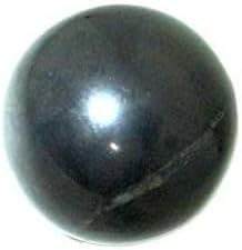 Заредена с енергия Джет Шунгит 45-50 мм Топка (1 бр.) Обхватът на Скъпоценен камък A + Кристал, ръчно изработени, на Олтара, Изцеление,
