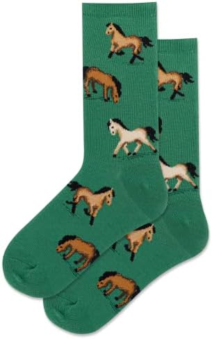 Чорапи Hot Сокс Kid ' s Horse Crew, 1 Чифт, Маслинено-зелени, Големи/X-Large