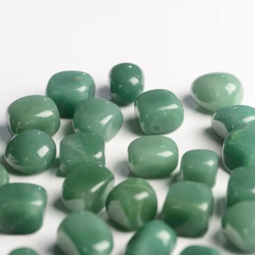 Anjiucc 1/2 килограм Зелен Авантюрин, Кристали от Естествен камък-Големи От 0,5 -1, Естествени Камъни, Набор от Полирани Кристали