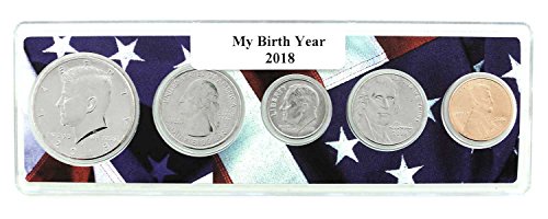 Монета 2018-5 Година на раждане, инсталирана в Держателе на американското Без лечение