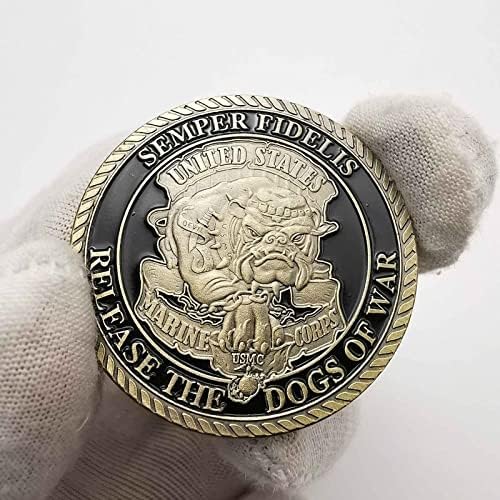 Монета Фенове на Армията на САЩ, Паметник на Американския Корпус на Орел Монета Дожа Верен Боен Пес Раскрашенная Монета Предизвикателство