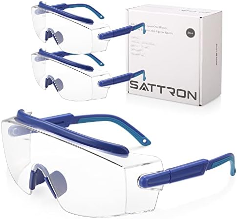 Защитни Очила SATTRON 3 В опаковката на Върха точки, Защитни очила с прозрачни лещи, защита за очите ANSI Z87.1, се поставят Върху точки