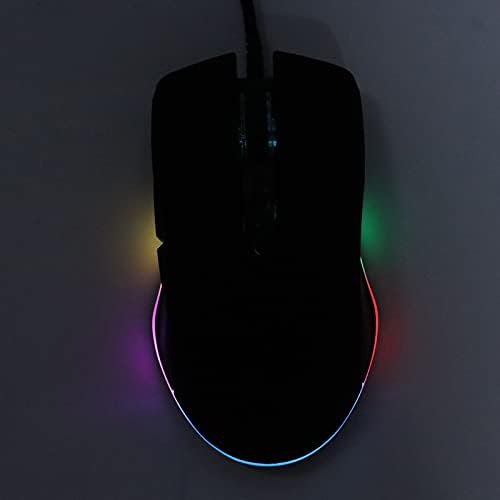 Жичен Детска мишката Kafuty-1, Компютърна мишка и USB с RGB подсветка, 4 Нива да Регулирате DPI до 3200, Ергономична мишка с 7 бутона,