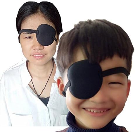 2 елемента Унисекс, Превръзка за очи, Вдлъбнати форми-Маска за едно око, Очила за Амблиопия, Превръзка от неопрен за възстановяване на зрението,