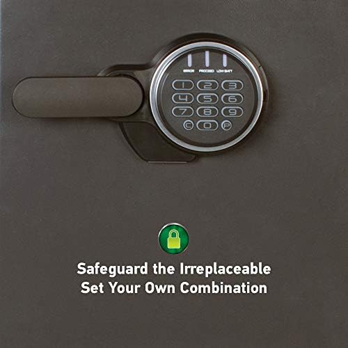 Домашен сейф от пожароустойчиви стоманени SentrySafe с цифрова клавиатура за съхранение на ценности, бижута и документи, 1,19