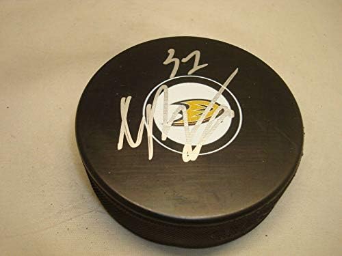 Ник Ричи подписа хокей шайба Анахайм Дъкс с автограф 1А - за Миене на НХЛ с автограф