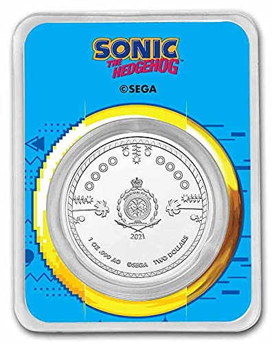 2021 DE Sonic 30 PowerCoin Майлс Опашките Таралеж Sonic Раскрашенная 30-ата Годишнина на 1 Унция Сребърна монета 2 $ Ниуе 2021