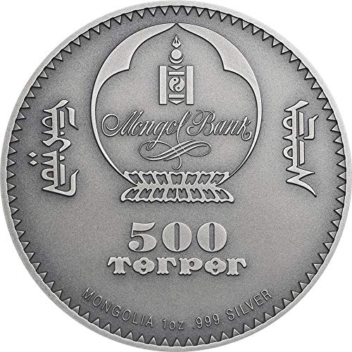 2020 DE Evolution of Life PowerCoin Диплокаулус 1 Унция Сребърна монета 500 Тогрог Монголия 2020 Антични гарнитури