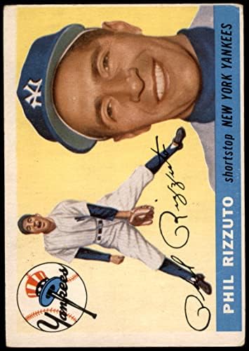 1955 Topps 189 Фил Риццуто Ню Йорк Янкис (Бейзболна картичка) ДОБРИ Янкис