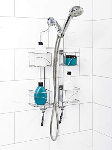 Окачен държач за душ Zenna Home, Над главата душ, За съхранение в Банята, Предназначени за ръчен душ маркучи, Устойчиви на