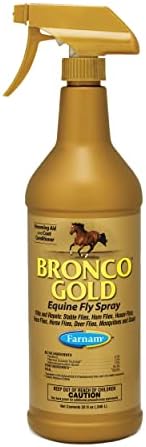 Спрей от мухи Farnam Bronco Gold Horse, средство за грижа, климатик за вълна, 32 грама, литър спрей